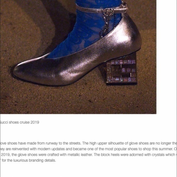 Gucci Amber G Block Rhinestone Heels - Picture 4 of 11